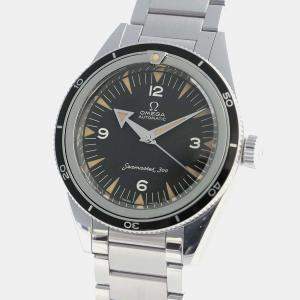 Omega Black Stainless Steel Seamaster 234.10.39.20.01.001 Automatic Men's Wristwatch 39 mm