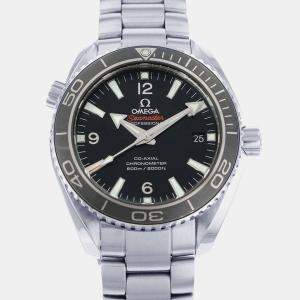 Omega Black Stainless Steel Seamaster Planet Ocean 232.30.42.21.01.001 Automatic Men's Wristwatch 42 mm