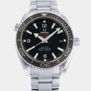 Omega Black Stainless Steel Seamaster Planet Ocean 232.30.42.21.01.001 Automatic Men's Wristwatch 42 mm