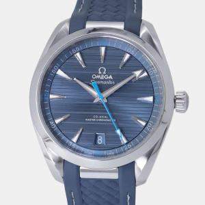 Omega Blue Stainless Steel Seamaster Aqua Terra 220.12.41.21.03.002 Automatic Men's Wristwatch 41 mm