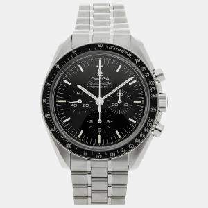 Omega Black Stainless Steel Speedmaster 310.30.42.50.01.002 Manual Winding Men's Wristwatch 42 mm