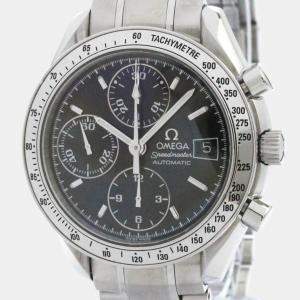 Omega Black Stainless Steel Speedmaster 3513.50 Automatic Men's Wristwatch 39 mm