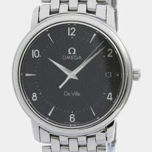 Omega Black Stainless Steel De Ville Prestige 4510.50 Quartz Men's Wristwatch 34 mm