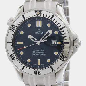 Omega Blue Stainless Steel Seamaster Professional 2542.80 Quartz Men's Wristwatch 41 mm