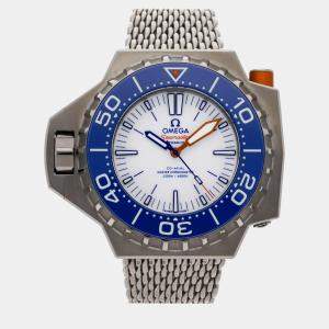 Omega White Titanium Seamaster Ploprof 227.90.55.21.04.001 Automatic Men's Wristwatch 48 mm