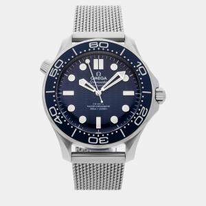 Omega Blue Stainless Steel Seamaster 210.30.42.20.03.002 Automatic Men's Wristwatch 42 mm