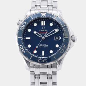 Omega Blue Stainless Steel Seamaster Diver 212.30.41.20.03.001 Automatic Men's Wristwatch 41 mm 