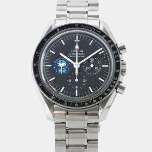 Omega Black Dial Stainless Steel Speedmaster Professional W42Mm