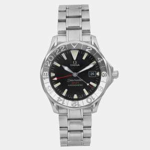 Omega Black Stainless Steel Seamaster 2234.50.00 Automatic Men's Wristwatch 41mm