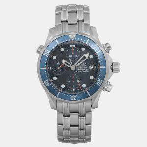 Omega Blue Stainless Steel Seamaster Diver 2599.80 Automatic Men's Wristwatch 42 mm