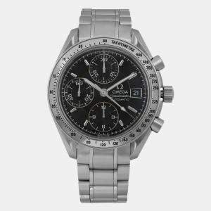 Omega Black Stainless Steel Speedmaster 3513.50.00 Automatic Men's Wristwatch 39 mm