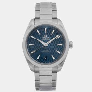 Omega Blue Stainless Steel Seamaster 522.12.41.21.03.001 Automatic Men's Wristwatch 41 mm