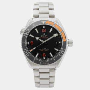 Omega Black Stainless Steel Seamaster Planet Ocean 215.30.44.21.01.002 Automatic Men's Wristwatch 43.5 mm