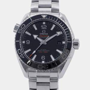 Omega Black Stainless Steel Seamaster Planet Ocean 215.30.44.21.01.001 Automatic Men's Wristwatch 43 mm