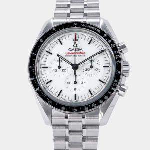 Omega White Stainless Steel Speedmaster Professional Moonwatch 310.30.42.50.04.001 Manual Winding Men's Wristwatch 42mm