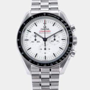 Omega White Stainless Steel Speedmaster Professional Moonwatch 310.30.42.50.04.001 Manual Winding Men's Wristwatch 42mm