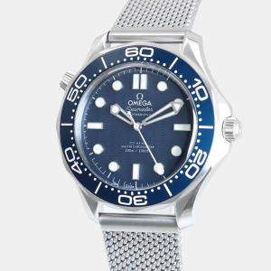 Omega Blue Stainless Steel Seamaster Diver 300 M 210.30.42.20.03.002 Automatic Men's Wristwatch 42mm