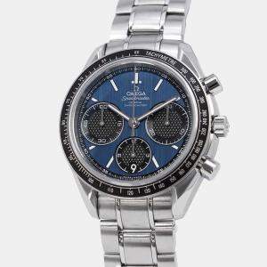 Omega Blue Stainless Steel Speedmaster Racing 326.30.40.50.03.001 Automatic Men's Wristwatch 40 mm