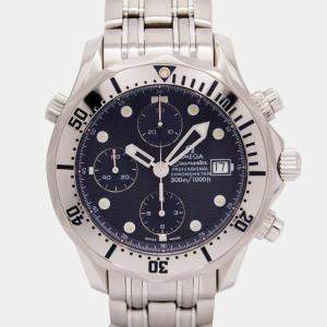 Omega Blue Stainless Steel Seamaster 2598.80 Automatic Men's Wristwatch 40 mm