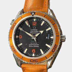 Omega Black Stainless Steel Seamaster 2909.50.38 Automatic Men's Wristwatch 42 mm