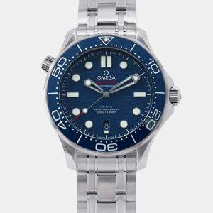 Omega Blue Stainless Steel Seamaster 210.30.42.20.03.001 Automatic Men's Wristwatch 42 mm