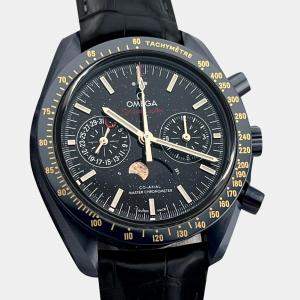 Omega Speedmaster Blue Ceramic AVENTURINE Leather Automatic  Men's Watch 44.25 mm  