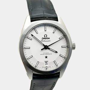 Omega Silver Stainless Steel Constellation Globemaster 130.33.39.21.02.001 Automatic Men's Wristwatch 39 mm
