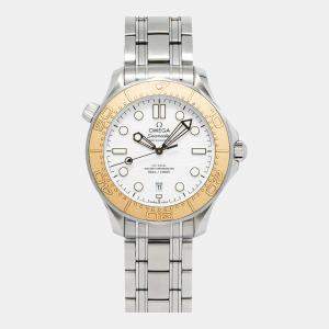 Omega Seamaster 522.21.42.20.04.001 Automatic White 18k Yellow Gold Stainless Steel Men's Wristwatch 43 mm