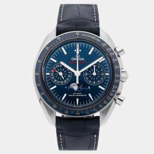 Omega Speedmaster Chronograph 304.33.44.52.03.001 Automatic Stainless Steel Blue Dial Men's Wristwatch 44.25mm