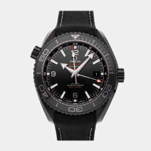 Pre-Owned Omega Seamaster Planet Ocean 600M GMT "Deep Black" 215.92.46.22.01.001 45 mm