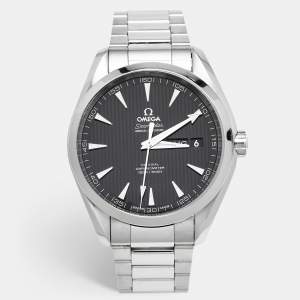 Pre Owned Omega Black Stainless Steel Seamaster Aqua Terra 231.10.43.22.01.002 Men's Wristwatch 43 mm