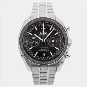 Pre Owned Pre-Owned Omega Speedmaster Super Racing 329.30.44.51.01.003 Black Automatic Stainless Steel Men's Wristwatch 44 mm