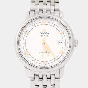 مملوكة مسبقًا Omega De Ville Prestige 424.10.40 Automatic White Stainless Steel Men's Wristwatch 40mm