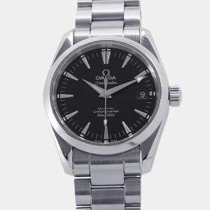 Pre Owned Omega Seamaster Aqua Terra 2504.50 Automatic Black Stainless Steel Men's Wristwatch 36 mm