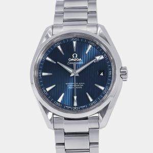 مملوكة مسبقًا Omega Seamaster Aqua Terra 231.10.42.21.03.003 Automatic Blue Stainless Steel Men's Wristwatch 41.5 mm