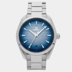 مملوكة مسبقًا Pre-Owned Omega Seamaster Aqua Terra 150M 220.10.41.21.03.005 Blue Automatic Stainless Steel Men's Wristwatch 41 MM