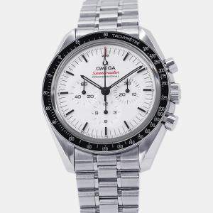 مملوكة مسبقًا Omega Speedmaster Professional Moonwatch 310.30.42.50.04.001 White Stainless Steel Manual Winding Men's Wristwatch 42 mm