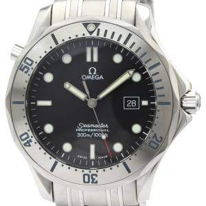Omega Black Stainless Steel Seamaster Professional 300M 2261.50 Men's Wristwatch 41 MM