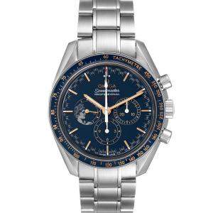Omega Blue Stainless Steel Speedmaster Apollo 17 LE Moonwatch 311.30.42.30.03.001 Men's Wristwatch 42 MM