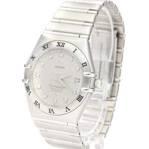 Omega Silver Diamonds Stainless Steel Constellation 1504.35 Men's Wristwatch 40 MM