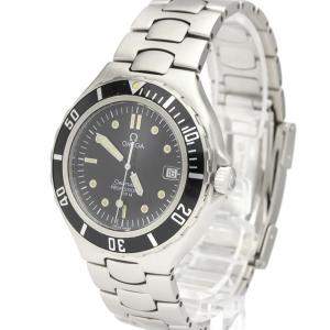 Omega Black Stainless Steel Seamaster Professional 200M 396.1052 Quartz Men's Wristwatch 36 MM