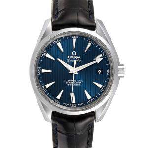 Omega Blue Stainless Steel Seamaster Aqua Terra 231.13.39.21.03.001 Men's Wristwatch 38.5 MM