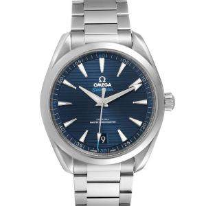 Omega Blue Stainless Steel Seamaster Aqua Terra 220.10.41.21.03.001 Men's Wristwatch 41 MM
