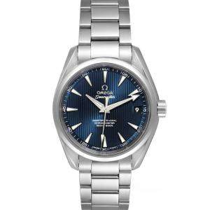 Omega Blue Stainless Steel Seamaster Aqua Terra 231.10.39.21.03.002 Men's Wristwatch 38.5 MM
