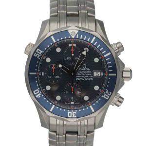 Omega Blue Titanium Seamaster 2298.80.00 Chronograph Men's Wristwatch 39 MM