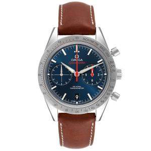 Omega Blue Stainless Steel Speedmaster 57 Co-Axial Chronograph 331.12.42.51.03.001 Men's Wristwatch 41.5 MM