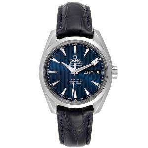 Omega Blue Stainless Steel Seamaster Aqua Terra Annual Calendar 231.13.39.22.03.001 Men's Wristwatch 39.5 MM