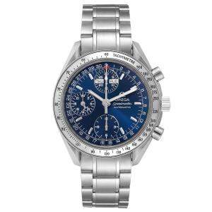 Omega Blue Stainless Steel Speedmaster Day-Date 3523.80.00 Men's Wristwatch 40MM
