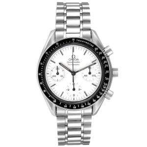 Omega White Stainless Steel Speedmaster 3510.20.00 Men's Wristwatch 39MM