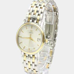 Omega Silver 18K Yellow Gold And Stainless Steel De Ville Prestige Quartz 4310.31 Men's Wristwatch 34 MM